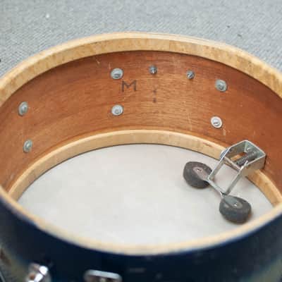 1960 Slingerland 7x14 Blue & Silver Duco Student Model Snare Drum image 13