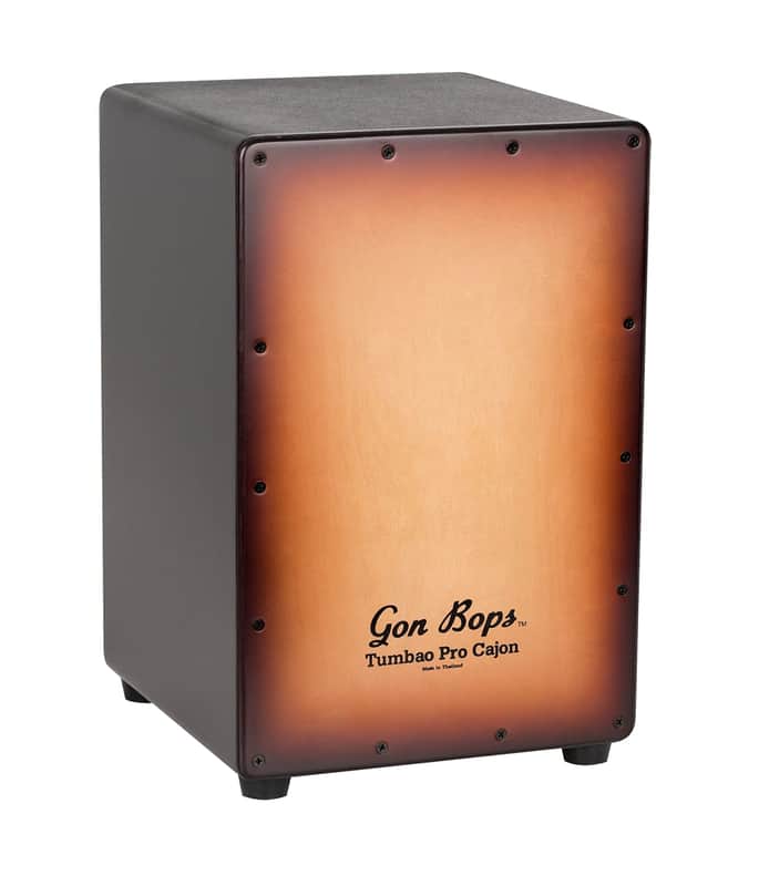 Gon Bops Tumbao Pro Cajon Burnt Toast Burst with Carrying Bag image 1