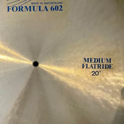 Paiste Formula 602 20 Medium Flat Ride (Rare 1981 Blue Label) image 2