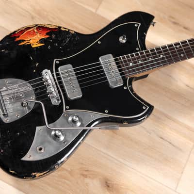 Novo Dealer Limited Nucleus Serus J Guitar – Bull Black over ‘64 3-Tone Burst image 9