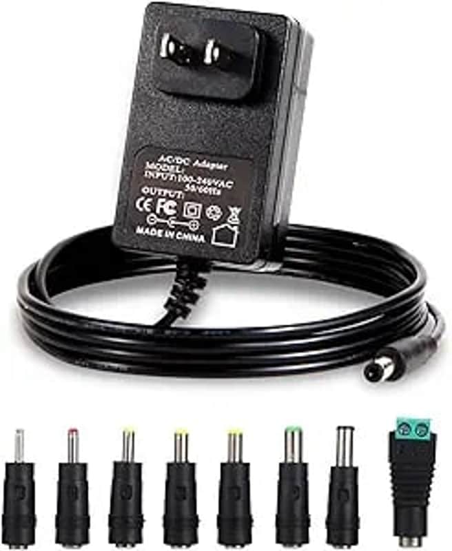 18V AC DC Power Supply Adapter 18Volt 1 Amp Charger DC 18V 1A Power Cord with 8 Interchangeable Jacks for 100mA 200mA 300mA 400mA 500mA 600mA 800mA 900mA 1000mA Electronics image 1