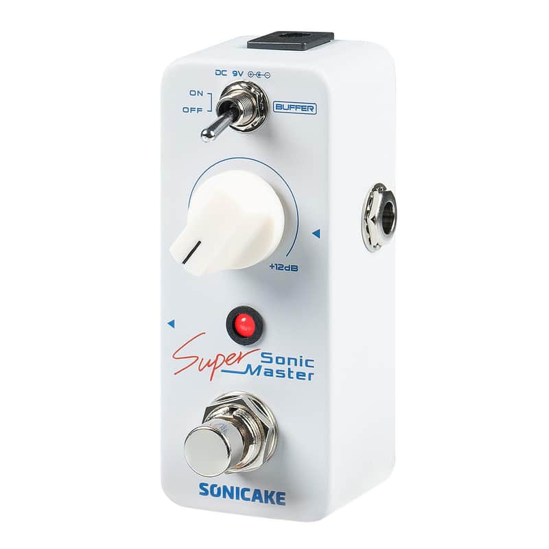 SONICAKE Sonic Super Master Clean Boost Pedal with Buffer and +12dB Gain, Mini Pure Boost Guitar Bass Effects Pedal image 1
