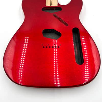 Warmtone Custom Guitars Tele Style Guitar Body “Red Sparkle” image 6
