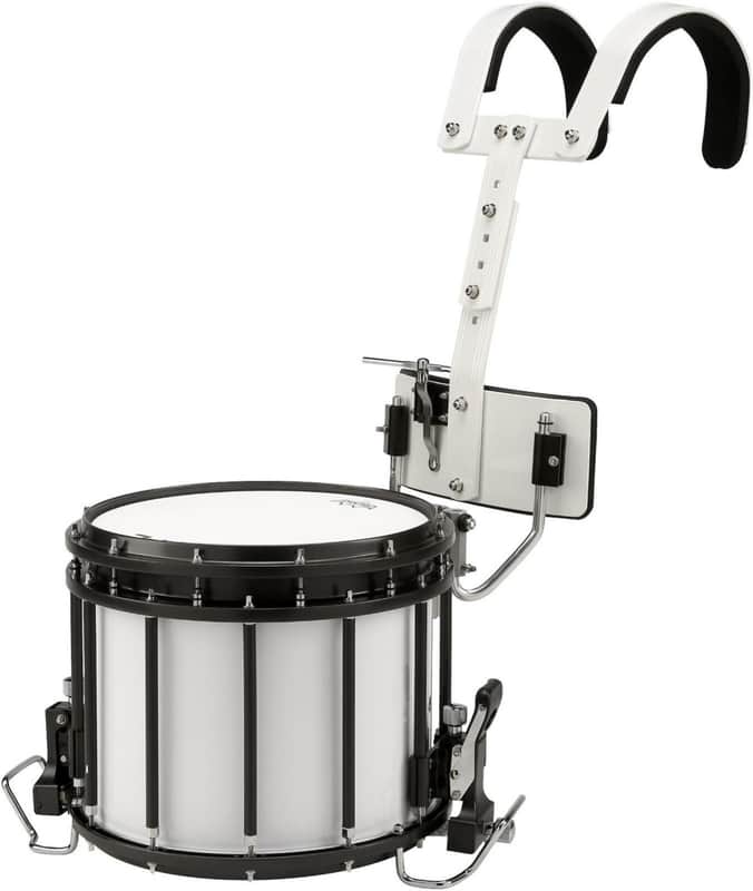 Sound Percussion Labs MSDHT1311XWH 13x11" High-Tension Marching Snare Drum with Carrier image 1