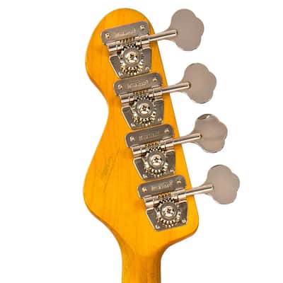 Vintage Icon V74MRJP Fretless Distressed Finish Sunset Sunburst image 4