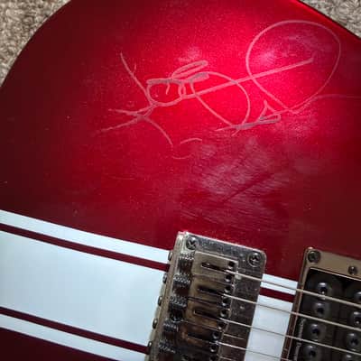 Joe Walsh autographed Fender Special Edition Set-Neck Esquire Custom GT 2003 - Crimson Red Metallic image 5