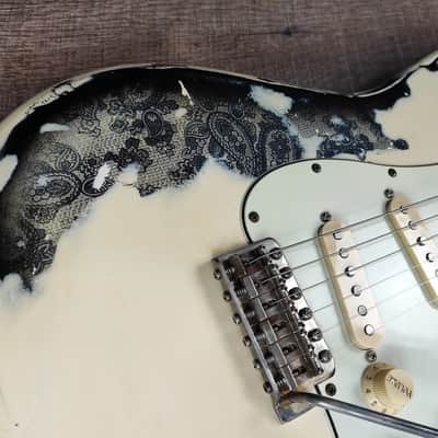 MyDream Stratocaster Custom Built - Aged White over Black Paisley - Dreamsongs image 10