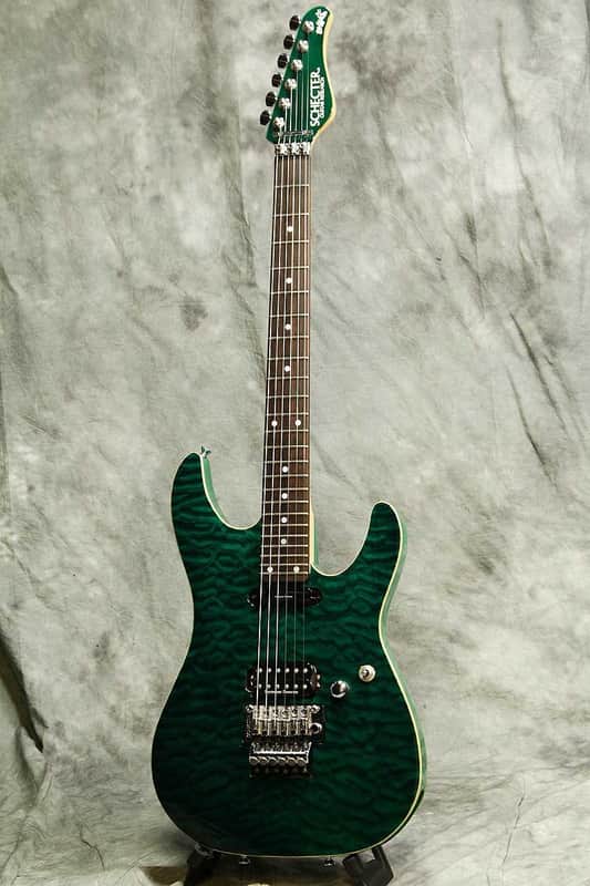 【ギター】SCHECTER PA-ZK-1 Schecter PA-ZK-1 Shinichi Kobayashi Signature Black Turquoise | Reverb