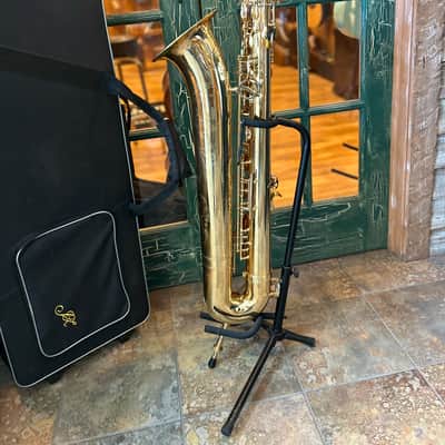 JZ Baritone Bari Saxophone W/ Case, Mouth Piece, Strap, Foot Stand & Low A Key image 11