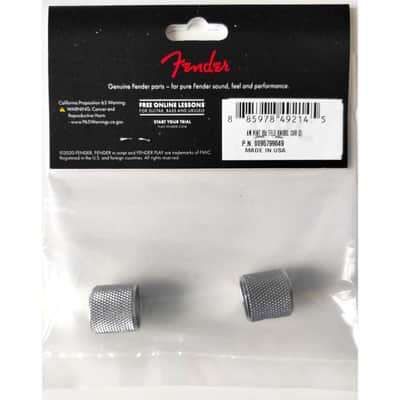 2 Fender telecaster pure vintage 60's Knurled Knobs aluminium chrome 009-5799-04 image 4