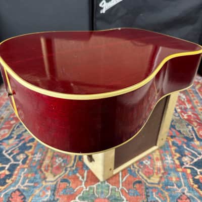 *Video* 1976 Gibson Hummingbird Jumbo Acoustic Wine Red Norlin Era w/OHSC & Hang Tags image 14