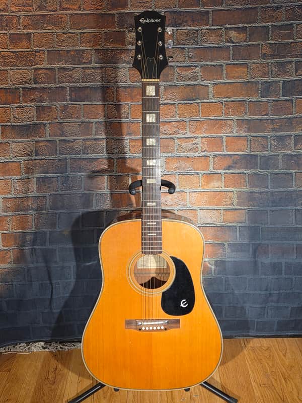 Vintage 1970s MIJ Epiphone FT-146 Texan DeLuxe Natural image 1