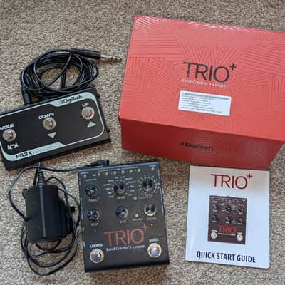 DigiTech TRIO Plus Band Creator + Looper with FS3X 3-Button Footswitch 2010s - Grey image 1