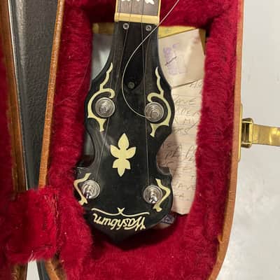 Vintage Washburn B-16 5-String Banjo c. 1980 – Hardshell Case – Beautiful Figured Wood image 3