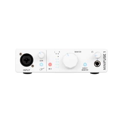 Arturia MiniFuse 1 USB Audio Interface, White Bundle with Pig Hog PHM10 8mm 10ft XLR Microphone Cable and Liquid Audio Instrument Polishing Cloth - Portable Audio Interface for PC, Mac image 4