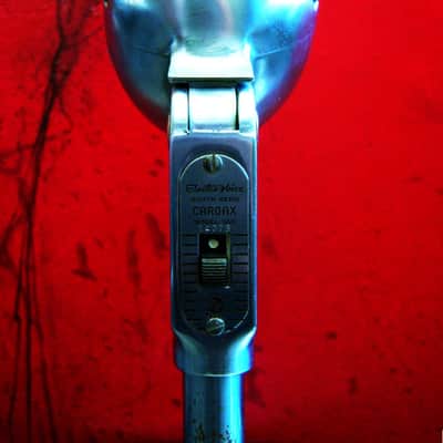 Vintage 1950's Electro-Voice 950 Cardax Crystal Microphone Hi Z w 423A desk stand display prop image 4