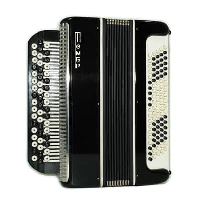 Bayan Tembr Ukraine Button Accordion 100 Bass, New Straps and Case, Concertina Stradella B System, Harmonica in Tune, 2721 image 1