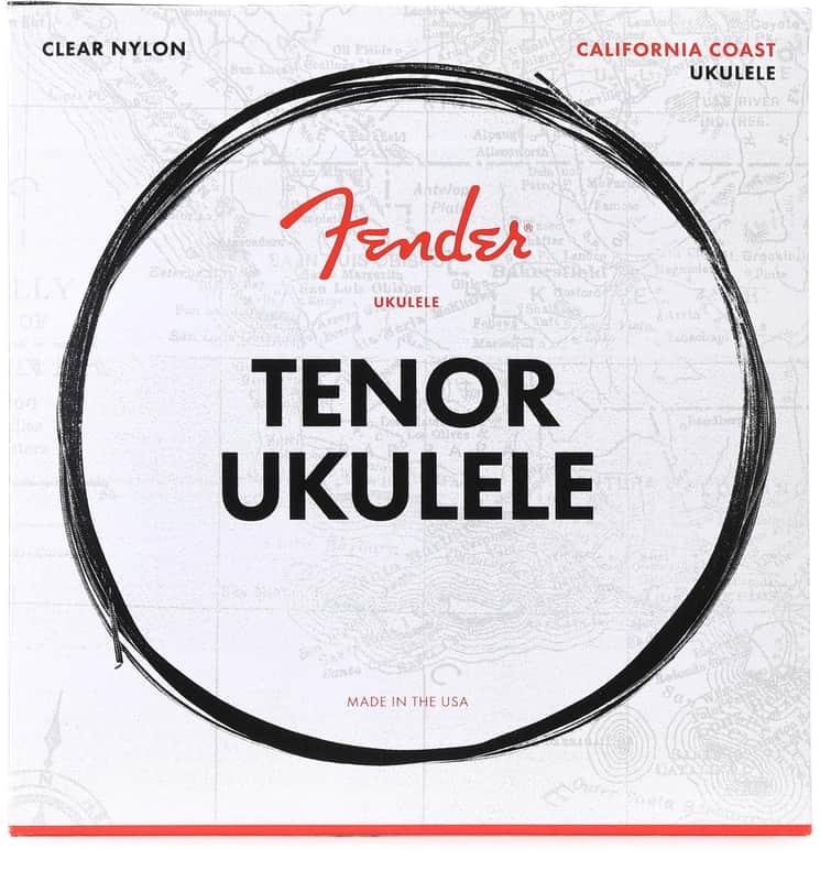Fender California Coast Clear Nylon Tenor Ukulele Strings (3-pack) Bundle image 1