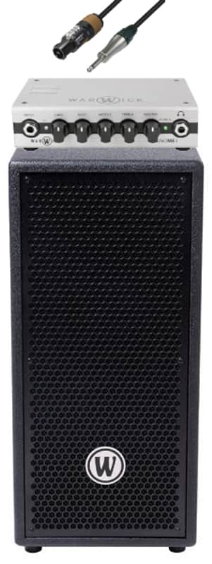 Warwick Gnome 200W Stack - Gnome i 200-Watt Pocket Bass Amp + Gnome CAB 2/8/4 200-Watt 2x8" image 1