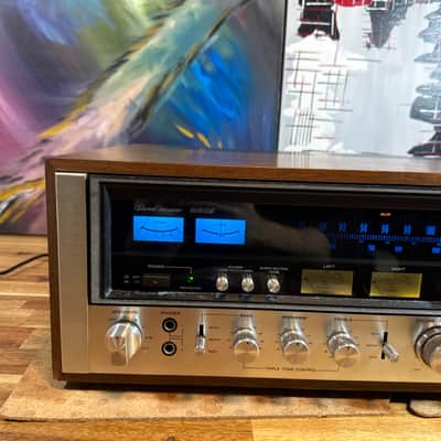 sansui 9090 db vintage stereo Integrated Amplifier receiver Silver Audiophile image 2