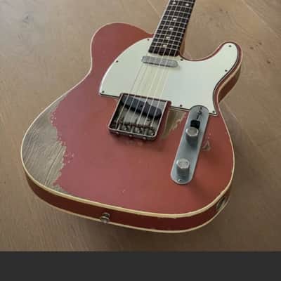 Fender  Dale Wilson masterbuilt Custom shop telecaster 60 custom 2019 - Relic burgundy mist metallic image 2