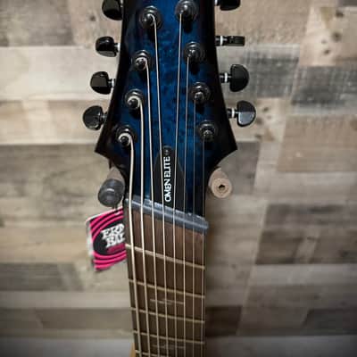 Schecter Omen Elite-8 MS 8-String - See-Thru Blue Burst B-Stock (2467) image 5