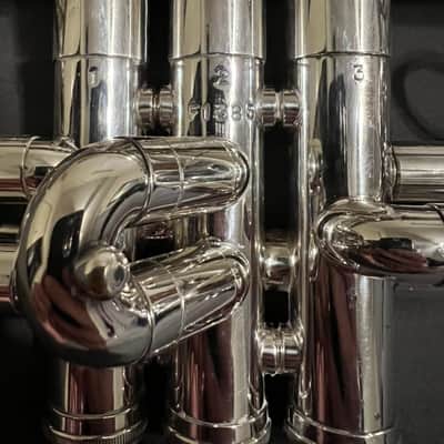 Jerome Callet New York Vintage c.1985 Silver Professional Trumpet in Excellent Condition image 11