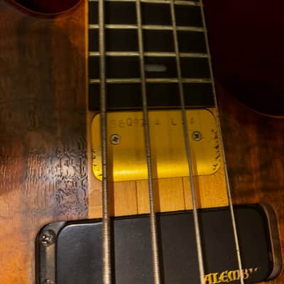 ​Alembic Rogue 4-String Bass 1996 – Claro Walnut Top / Mahogany Core – Active "Q" Electronics w/ Hardshell Case image 5
