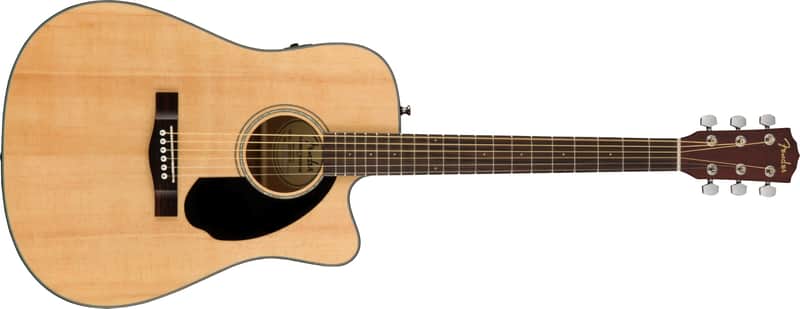 Fender CD-60SCE Dreadnought Acoustic Electric Guitar. Walnut FB, Natural Bild 1