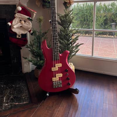 B.C. Rich NJ Eagle 1983 Red Pearl Glitter Sparkle Vintage Electric Bass Guitar Nagoya Japan MIJ Mockingbird Bich Warlock Ironbird image 4