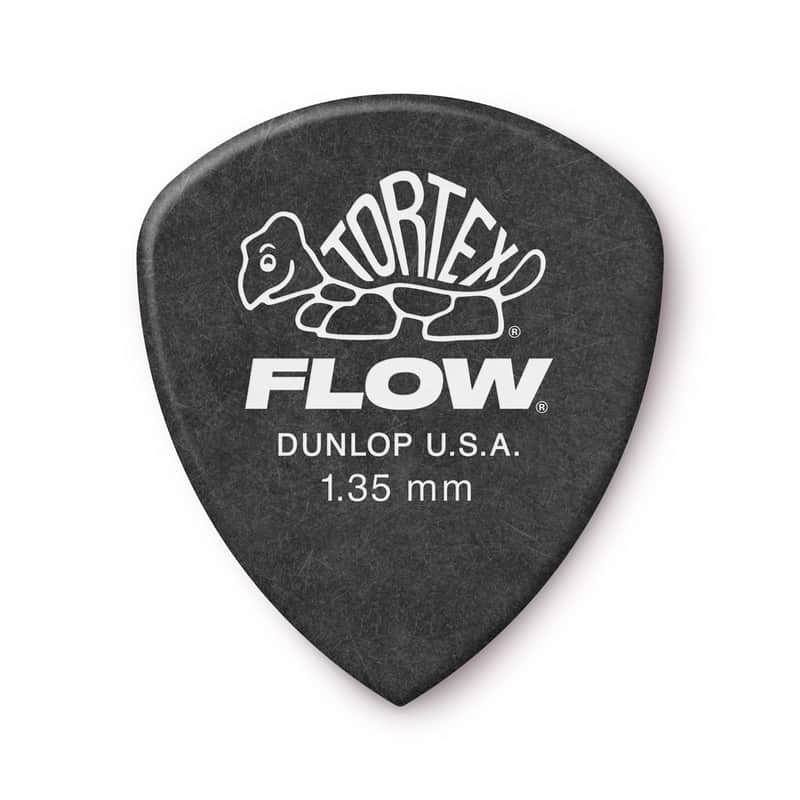 Dunlop Tortex Flow Guitar Picks - 1.35mm Black - 12pk | Reverb