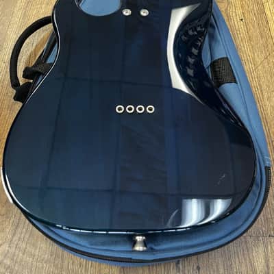FLIGHT PATHFINDER SOLID BODY TENOR ELECTRIC UKULELE TRANSPARENT BLUE (USED) image 4