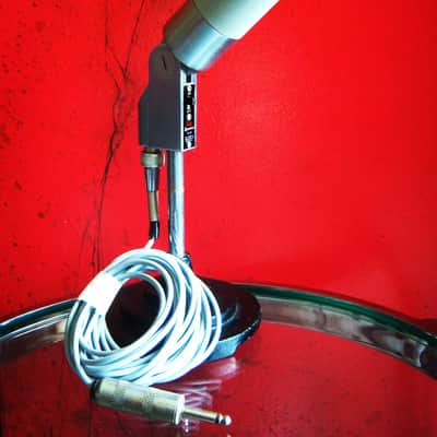 Vintage RARE 1960's Turner 44D / 466 dynamic microphone High Z Satin Chrome w cable 33D 22D 77A image 1