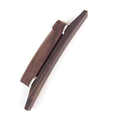 Adjustable Rosewood Archtop Jazz Guitar Bridge base and saddle, Unslotted image 5