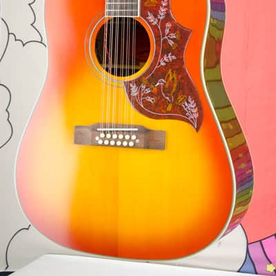 Epiphone Inspired By Gibson Hummingbird 12-String, Aged Cherry Sunburst Gloss image 3
