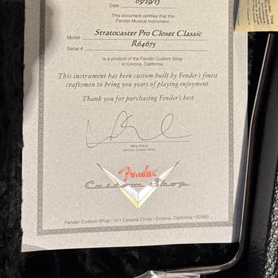 Fender Custom Shop Closet Classic Strat Pro 2013 - Sunburst image 11