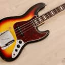 1966 Fender Jazz Bass Vintage Electric Bass Guitar Sunburst w/ Case