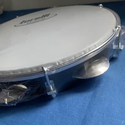 10" Torelli Brazilian Handmade Pandeiro Tambourine Nylon Skin and White Inject Plastic Body image 3