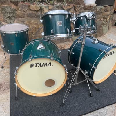Tama Superstar Classic Maple Blue / Aqua 5pc Double Bass Drum Set kit !! image 17