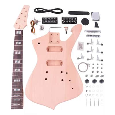 7-String DIY Iceman-Style Electric Guitar Kit - Mahogany Body image 1