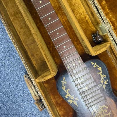Oahu publishing company Lap steel guitar electric. 1930’s - Wood image 5