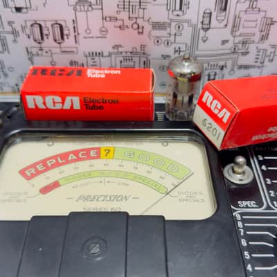RCA 6201 Black Plates 12AT7WA x3 - 1960s Double Mica, Tested Strong image 8