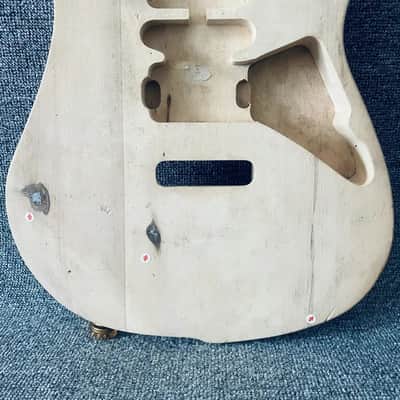 DIY Project Guitar Body Blank with HSH Routing in Natural Basswood image 9