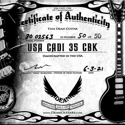 Dean Limited Edition USA Cadillac 1980 35th Anniversary #50 of 50 - Black #02563 image 11