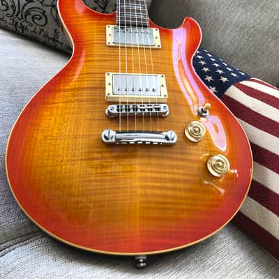Cort M600 M Series Double Cutaway HH with Flame Maple Top 2002 - Cherry Burst Bild 14