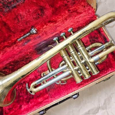 Argonaut cornet, with case & mouthpiece, Good Condition image 4