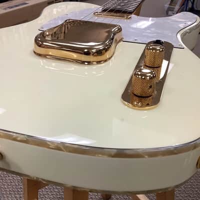 1996 Fender (Japan) 50th Anniversary Telecaster White Pearloid/Gold w/ Gig Bag image 14