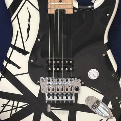 EVH Black and White Striped Series Solid Body 2020’s - Hand Rubbed Oil image 5