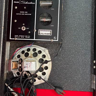 Silvertone 1448 With Case Amp 1962 - 1967 - Black image 19