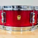 1965 Ludwig Pioneer Red Sparkle Snare Drum – 5" x 14"
